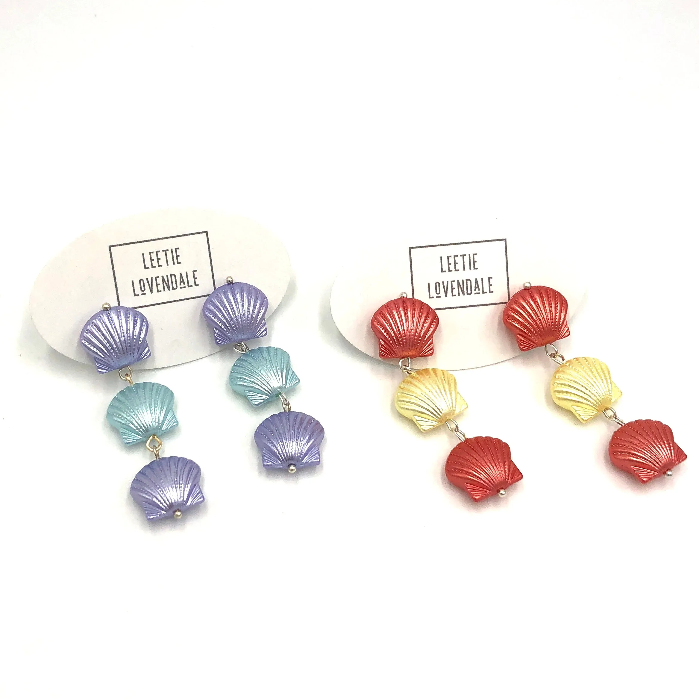 She Sells Seashells Retro Statement Earrings