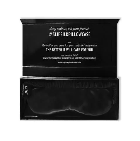 Slip Pure Silk Eye Mask Black