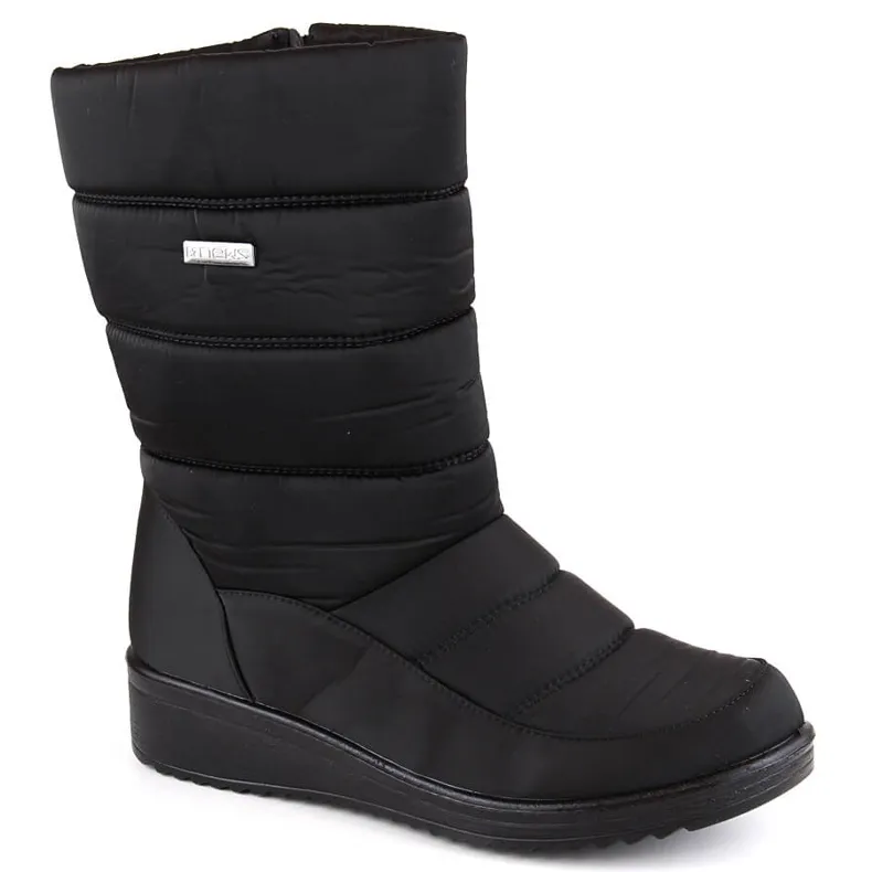 Snow boots women's high boots black News 5028