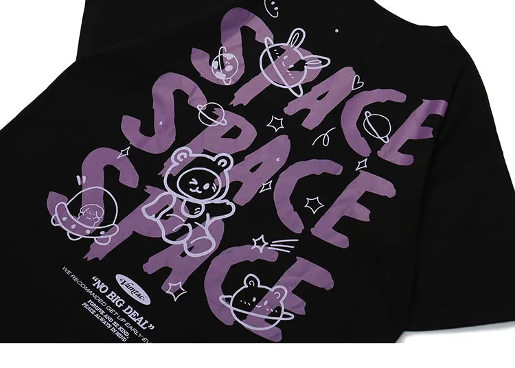 Space Rings  Happy Bear Anime T-Shirt