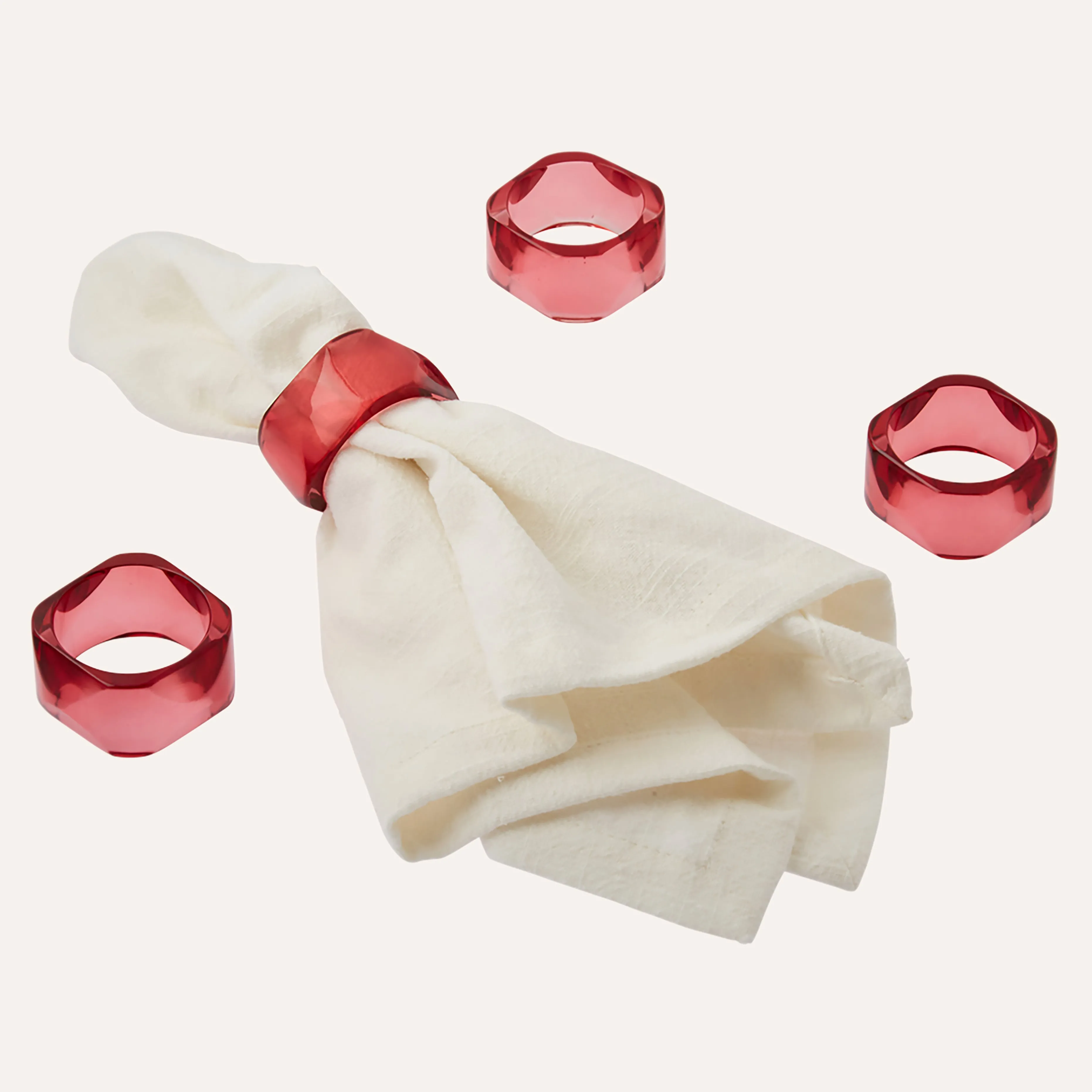 Spinel Gem Napkin Rings