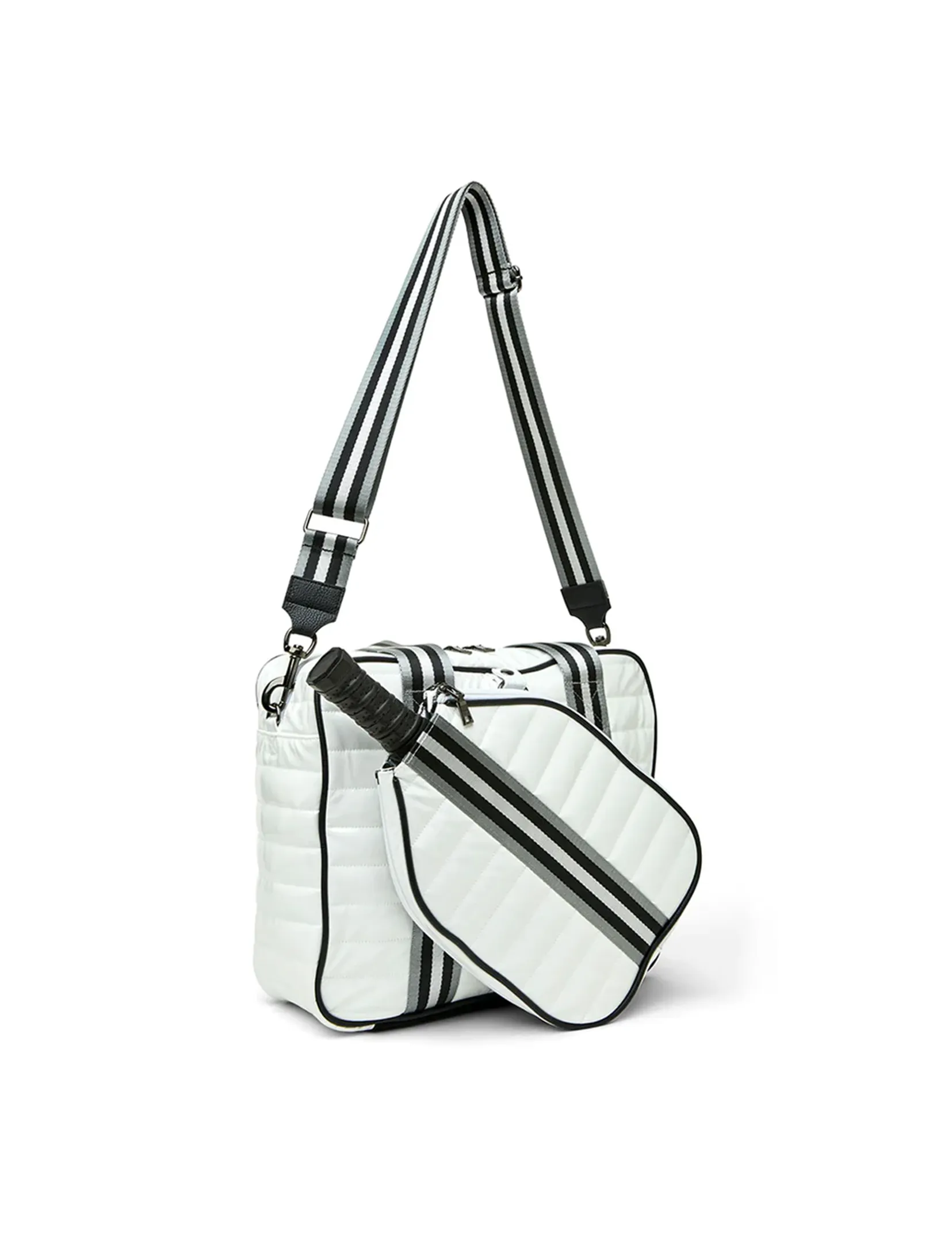 Sporty Spice Pickle Bag, White Patent