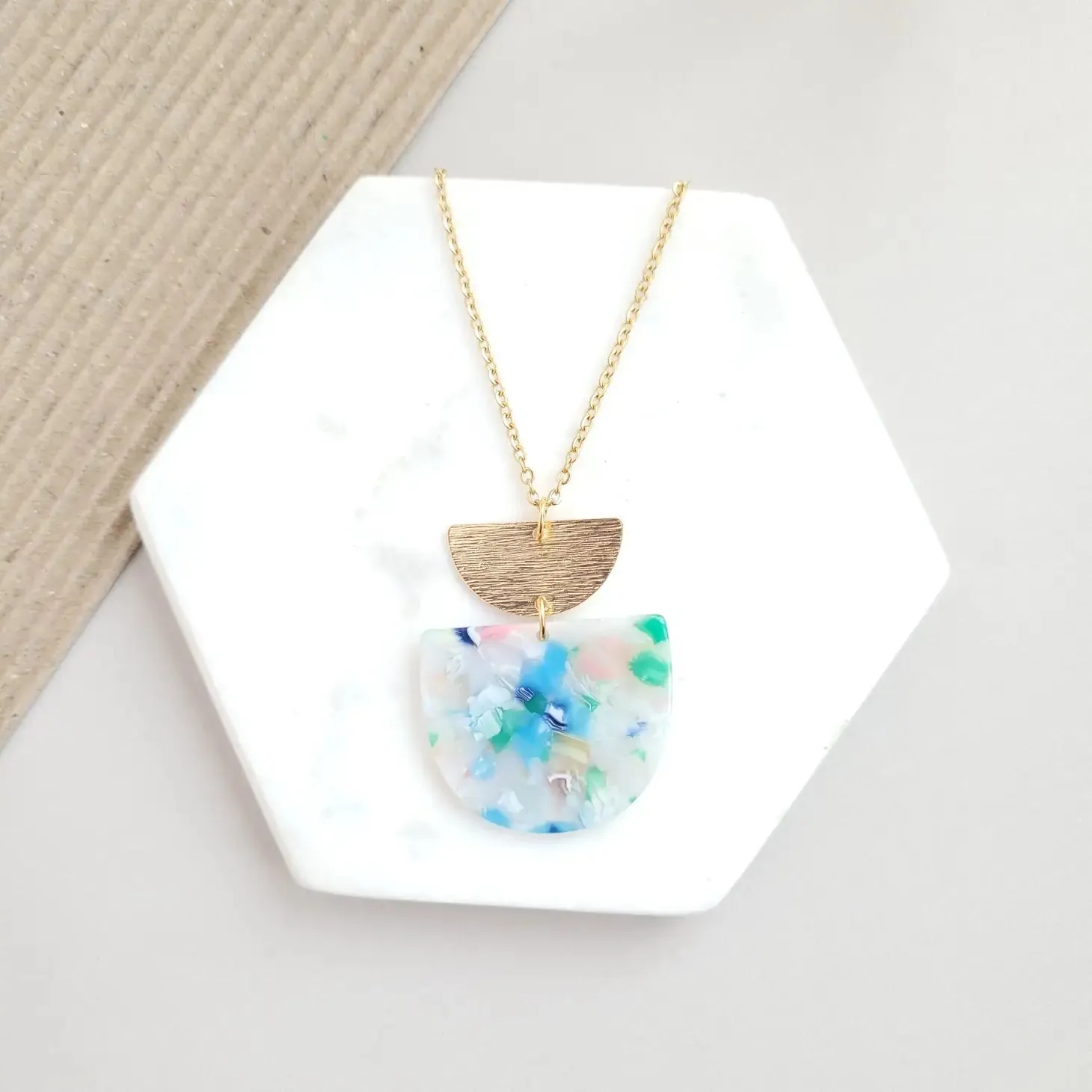 Spring Fling Gold Pendant Necklace