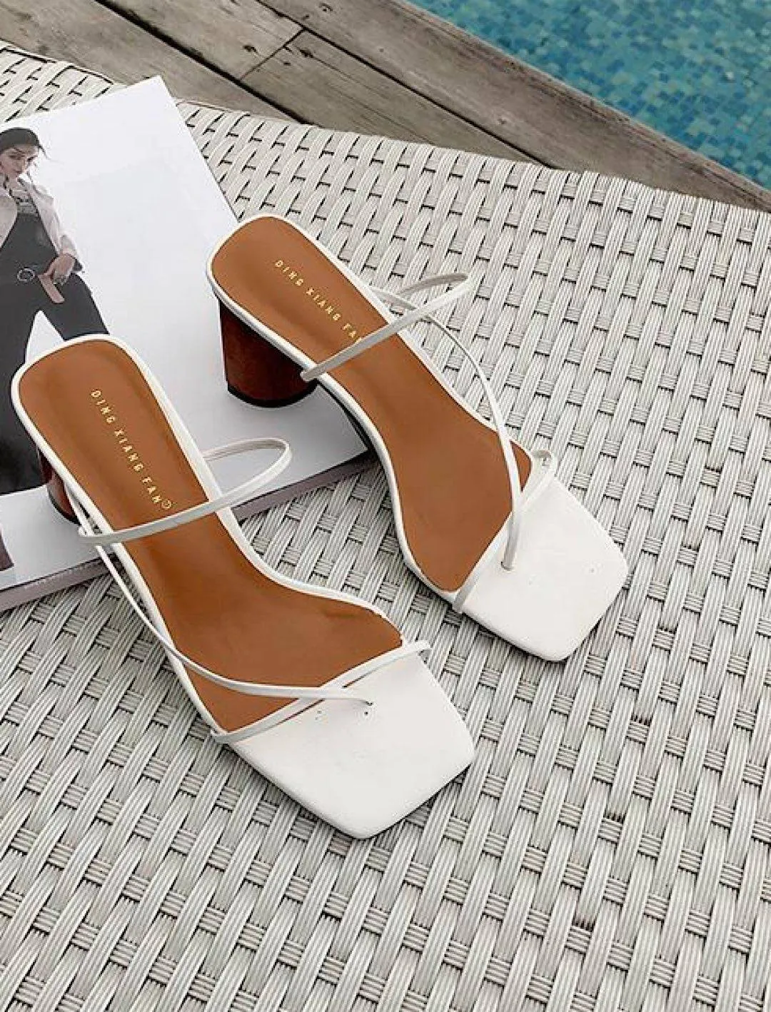 Square Toe Strappy High Heel Sandals