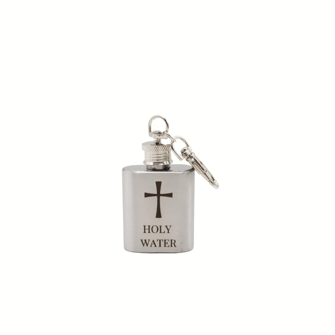 Stainless Steel Holy water Bottle keychain