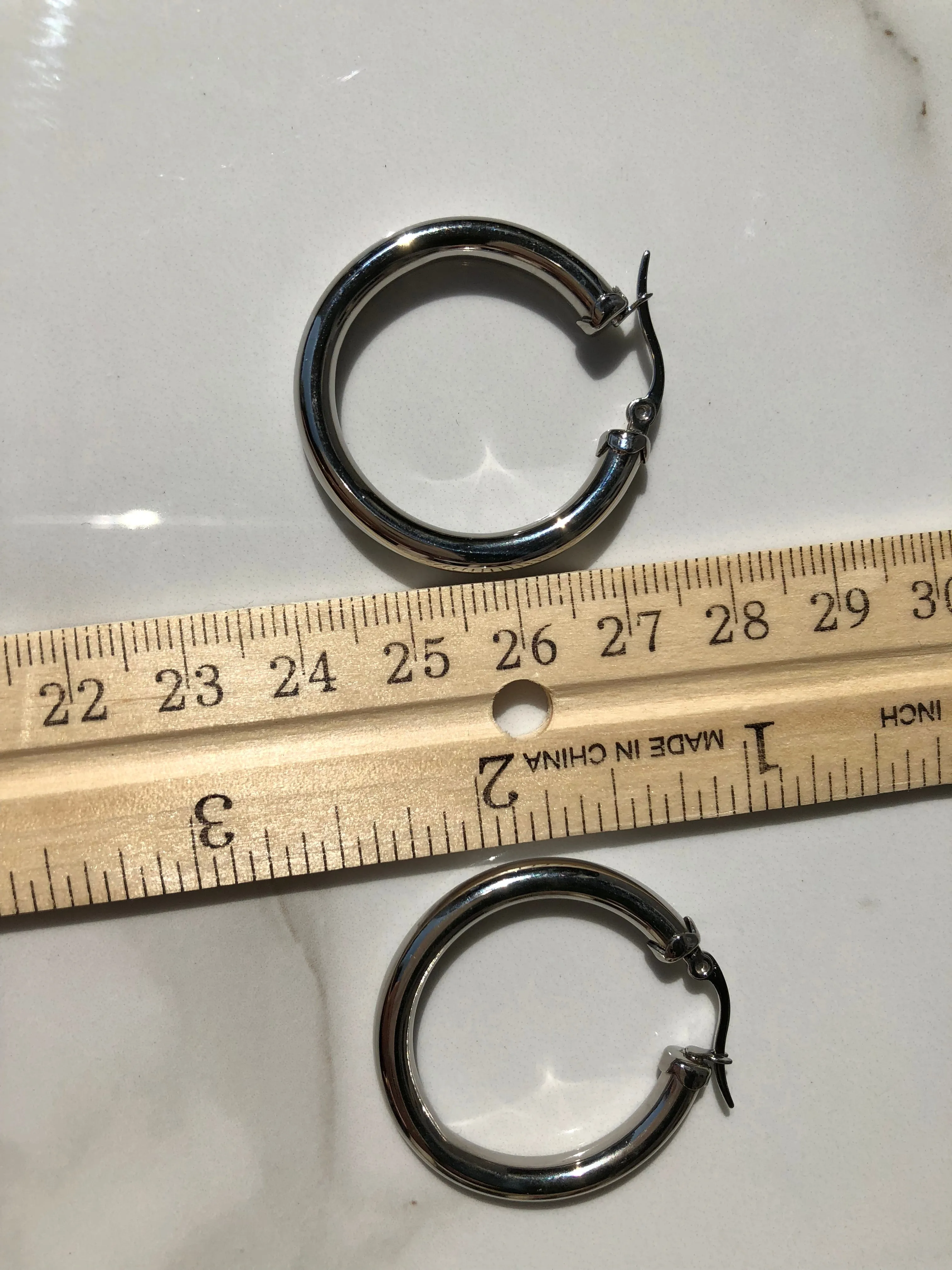 Stainless Steel Hoop Earrings