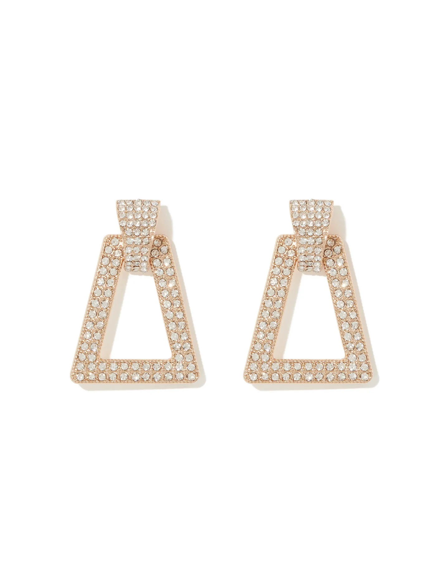 Tally Triangle Stone Drop Earrings