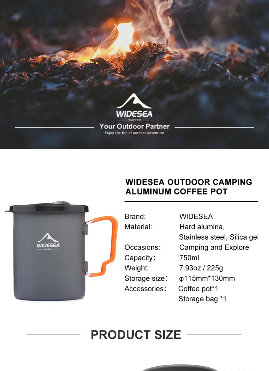 Tasse de camping avec presse franaise Widesea - WSC