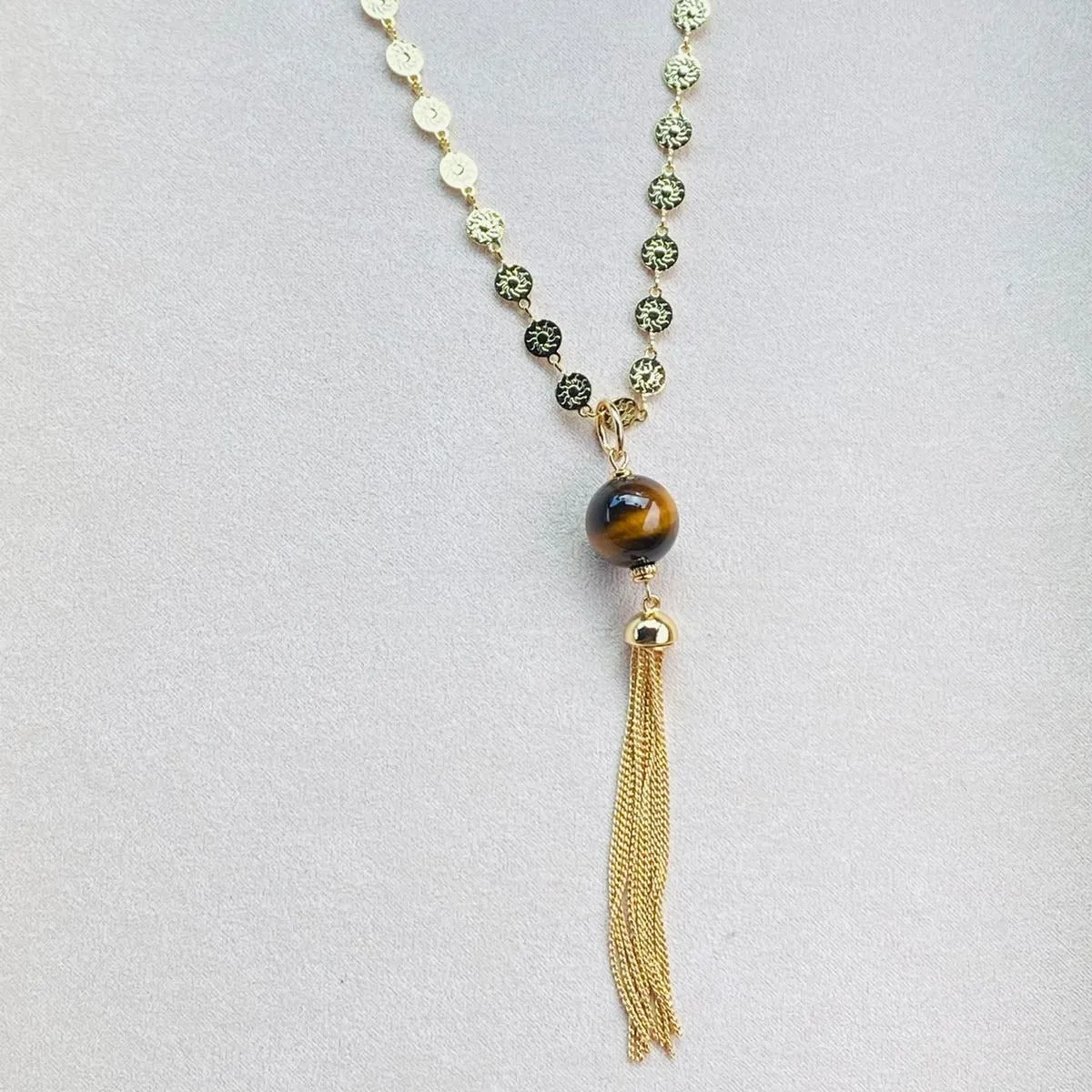 Tigereye Tassel Pendant