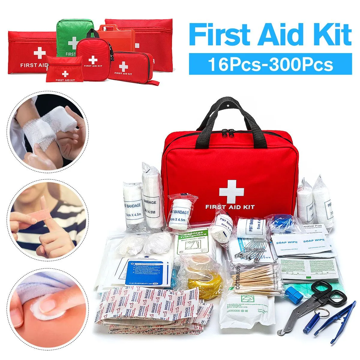 Trousse de premiers secours / mini sac d'urgence pour le camping 16 à 300 pièces BearHo - First Aid Kit