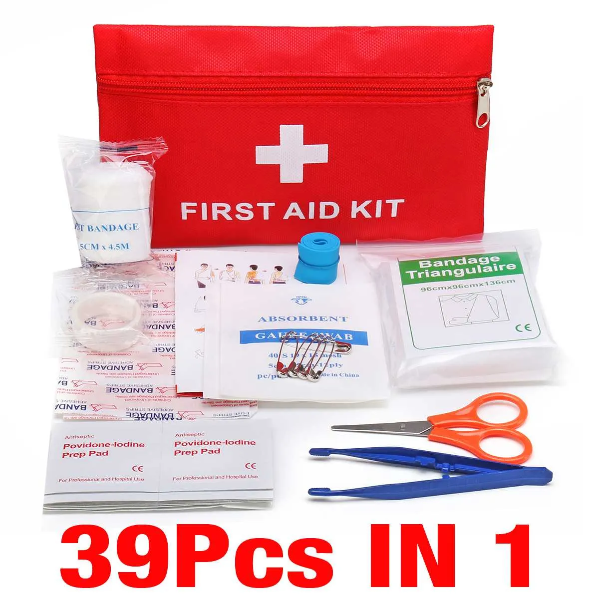 Trousse de premiers secours / mini sac d'urgence pour le camping 16 à 300 pièces BearHo - First Aid Kit