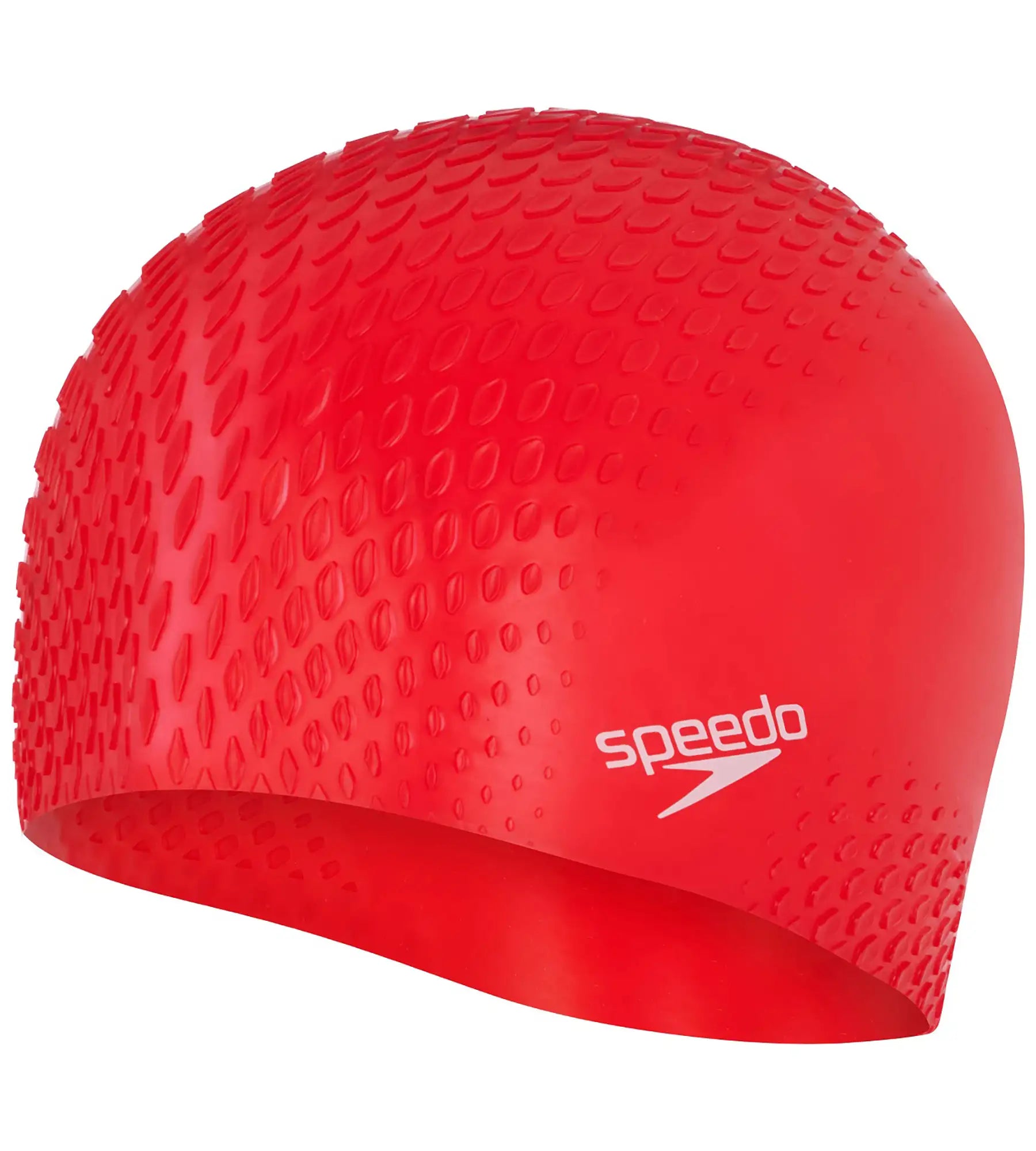 Unisex Adult Bubble Active + Swim Cap - Red Red