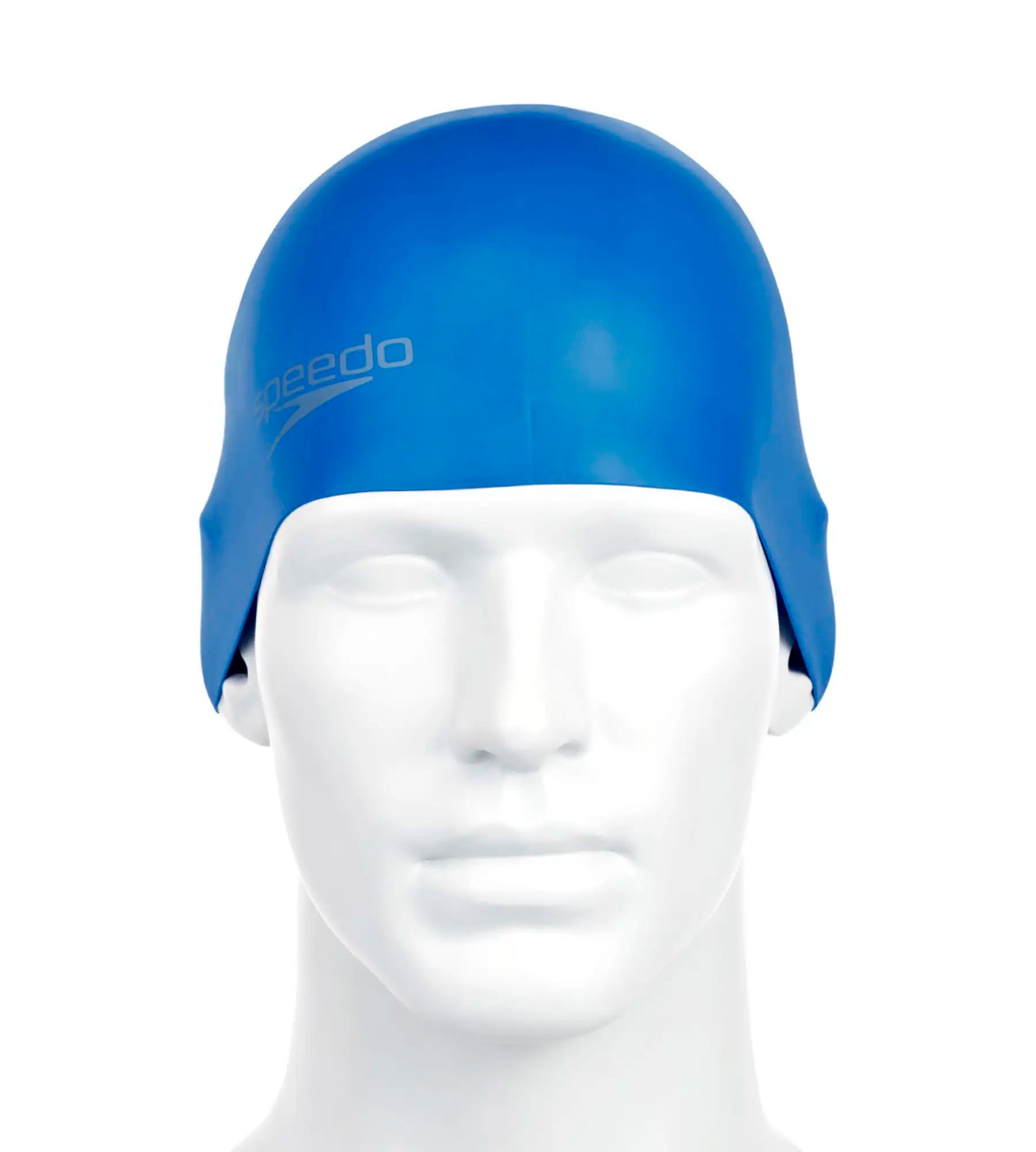 Unisex Adult Moulded Silicone Swim Cap - Blue