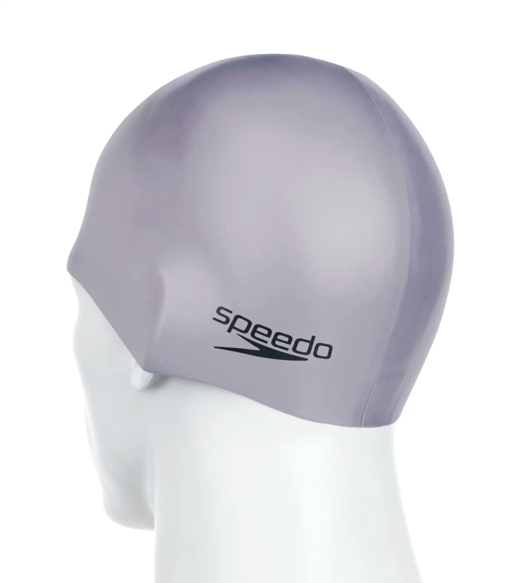 Unisex Adult Moulded Silicone Swim Cap - Grey