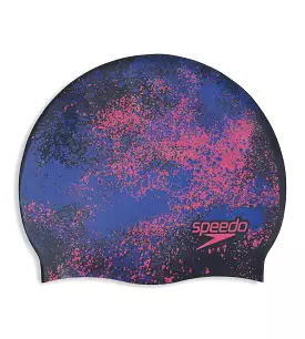 Unisex Junior Reversible Moud Silicon Swim Caps - Black & Blue