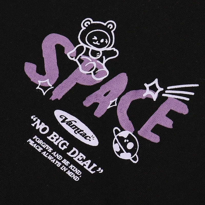 VANTAC Bear Space Rings Design T-Shirt