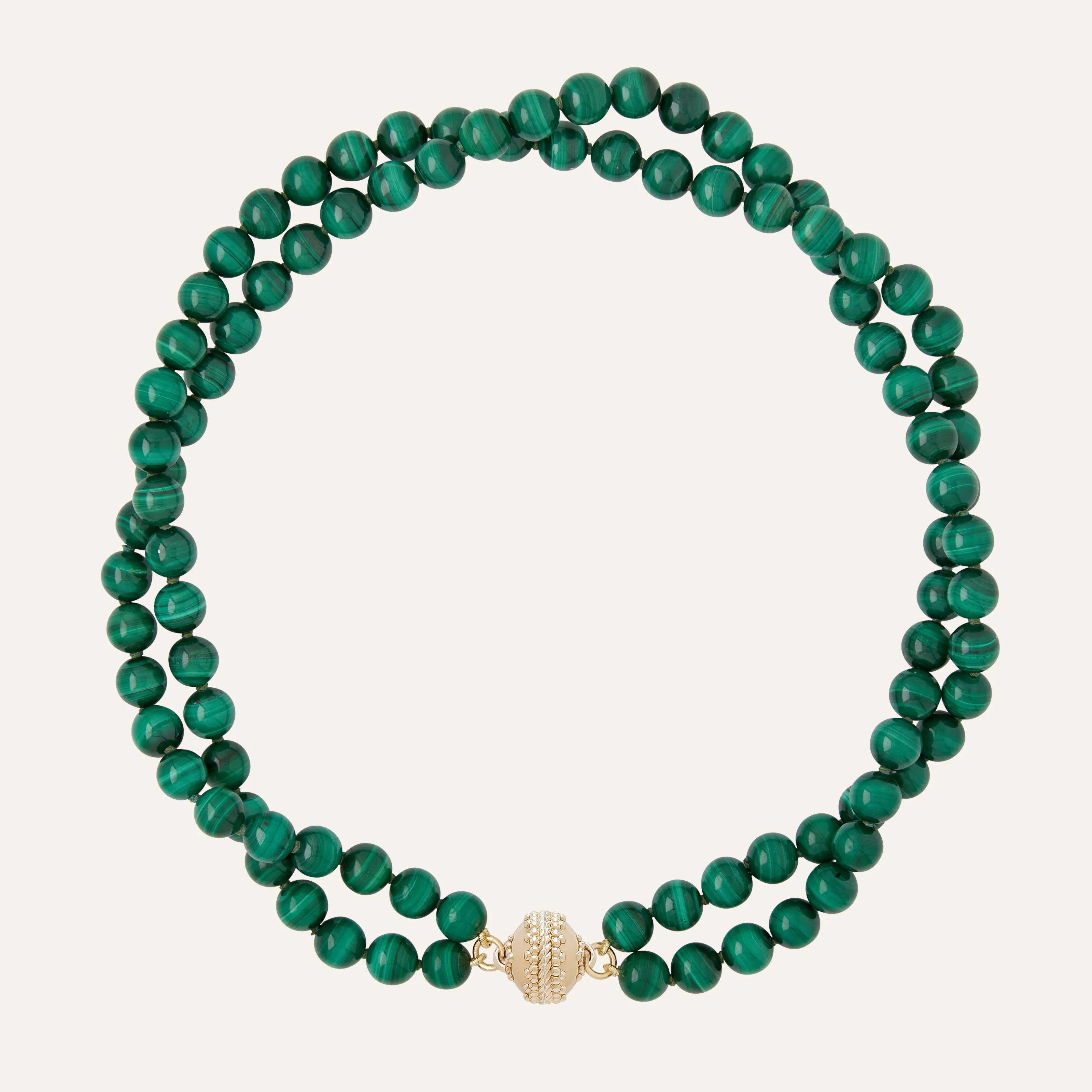 Victoire Malachite 8mm Double Strand Necklace