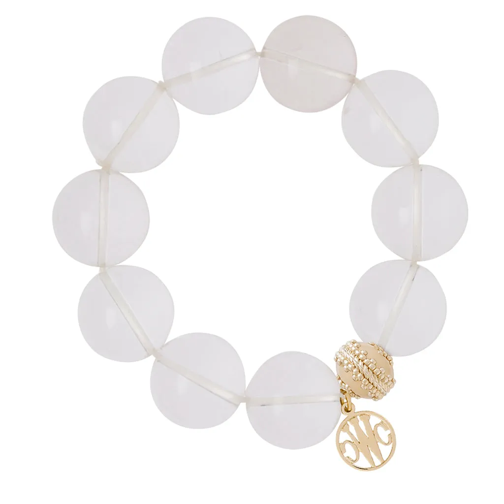 Victoire Rock Crystal 20mm Stretch Bracelet