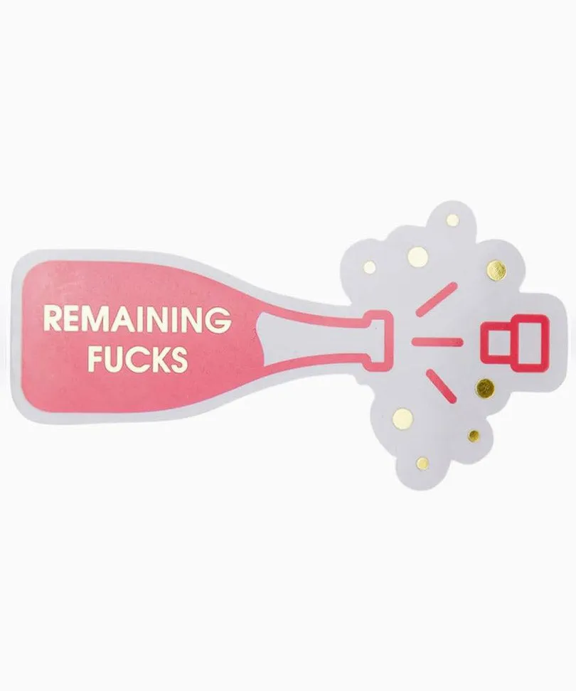 Vinyl Sticker - Remaining F's Bottle