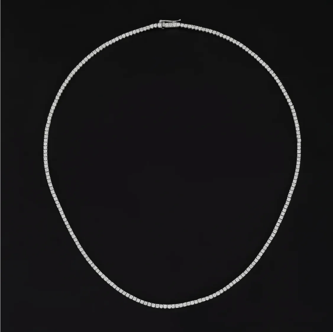 WHITE GOLD 4 CARAT DIAMOND TENNIS NECKLACE