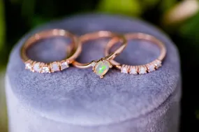 White Opal Gift Set: 3 Rings