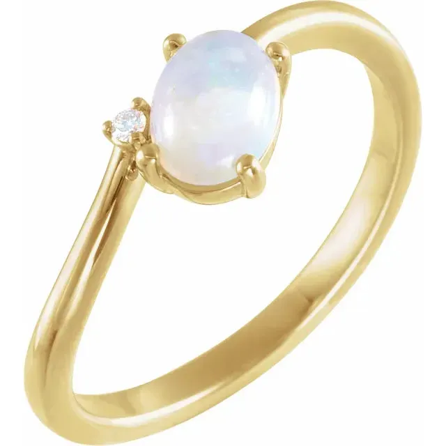 White Opal Gift Set: 3 Rings