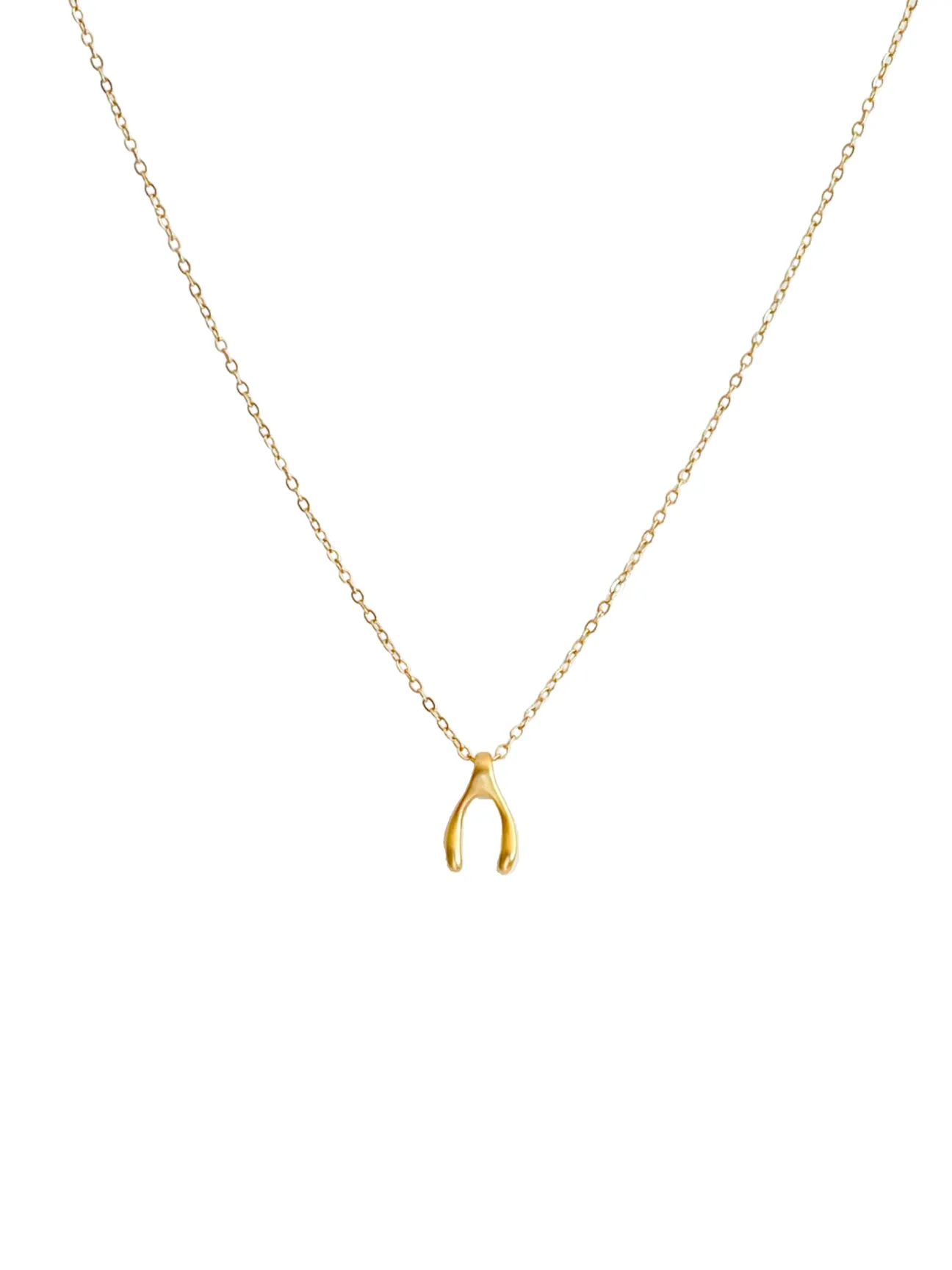 Wishbone Pendant Necklace