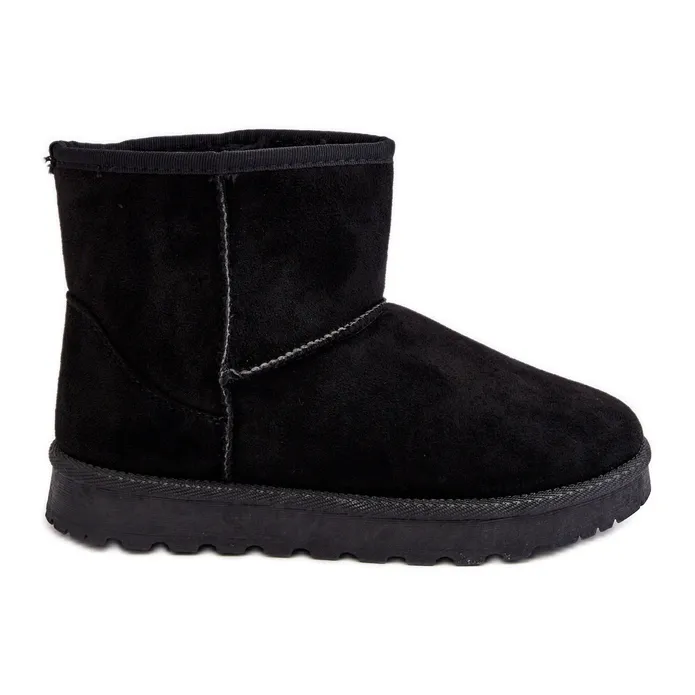 Women's Suede Insulated Snow Boots Black Nanga